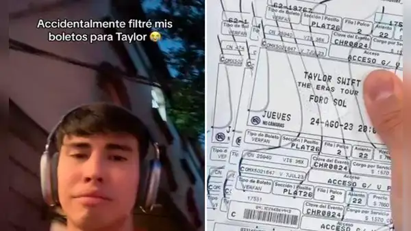 Youtuber presume boletos para concierto de Taylor Swift y muestra código de barras