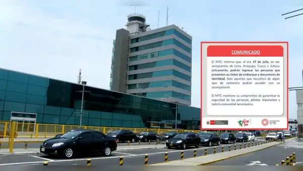 Solo personas que tengan ticket de embarque podrán ingresar a aeropuertos de Lima, Arequipa, Cusco y Juliaca