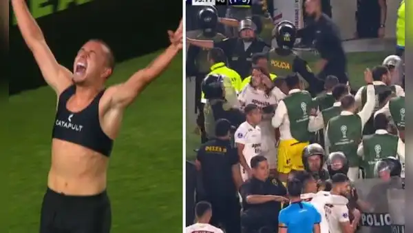 Pelea entre jugadores de Universitario y Corinthians dejó 5 expulsados tras el 2-1 de Ryan