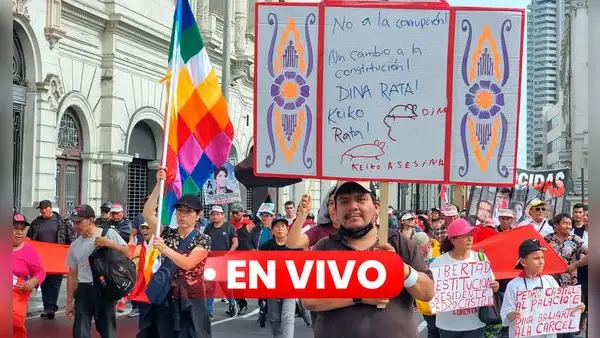 'Marcha Nacional' EN VIVO: cientos de manifestantes se congregan en la plaza Dos de Mayo