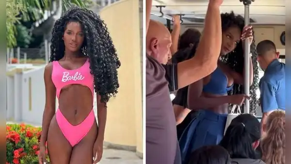 ¿Quién es la 'Barbie venezolana' que viaja en bus y causa conmoción en redes sociales?