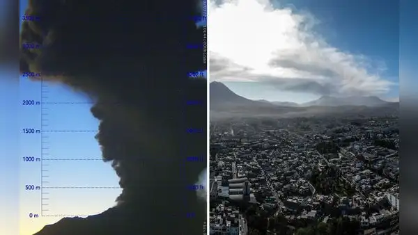 Volcán Ubinas: distritos de Arequipa amanecieron cubiertos con cenizas tras erupción