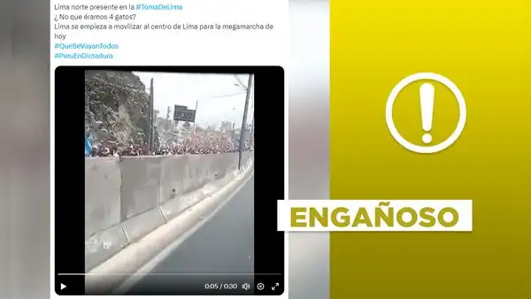 Video no expone movilización de manifestantes de Lima Norte en la reciente 'Marcha Nacional'