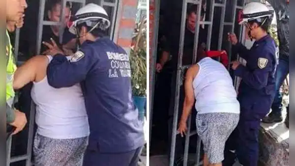 Mujer quedó atrapada en la reja de su casa tras ir a escuchar discusión de una pareja en Venezuela