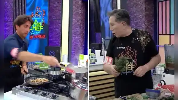 'El gran chef: famosos': Antonio Pavón tira por accidente agua hirviendo a la estación de Jimmy Santi