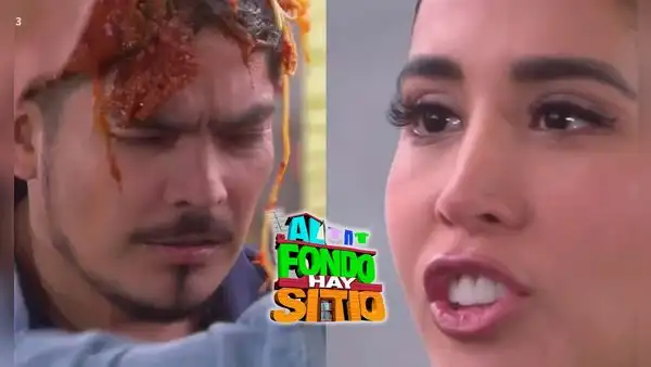 'Al fondo hay sitio': 'Patty' se enojó con Joel por arruinar su cita y le tiró comida en la cabeza