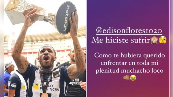 Jefferson Farfán y su efusivo mensaje a Edison Flores tras el clásico: "Cómo te hubiera querido enfrentar"