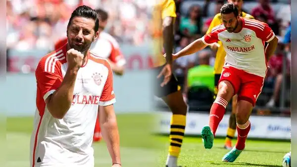 Claudio Pizarro anotó un golazo en partido de las leyendas Bayern Múnich vs. Borussia Dortmund