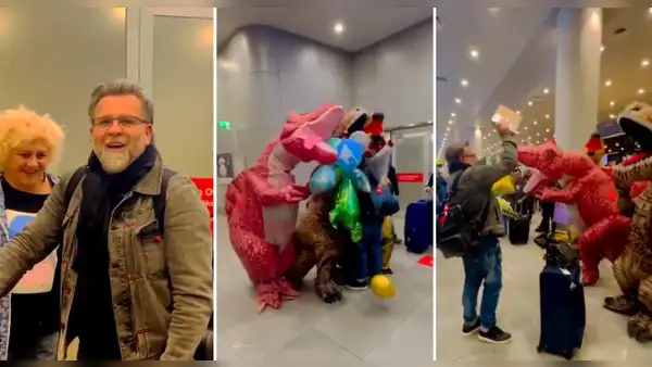 Jóvenes reciben a su padre en el aeropuerto, con hermosa sorpresa: “El mejor papá del mundo”
