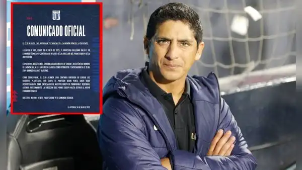 Alianza Lima hace oficial la destitución de 'Chicho' Salas como entrenador