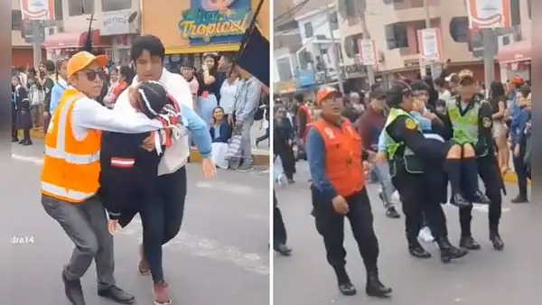 Lurín: alumnas se desmayan en pleno desfile escolar por Fiestas Patrias