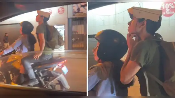 Joven peruano utiliza singular casco para trasladarse en moto lineal: “La NASA lo necesita”
