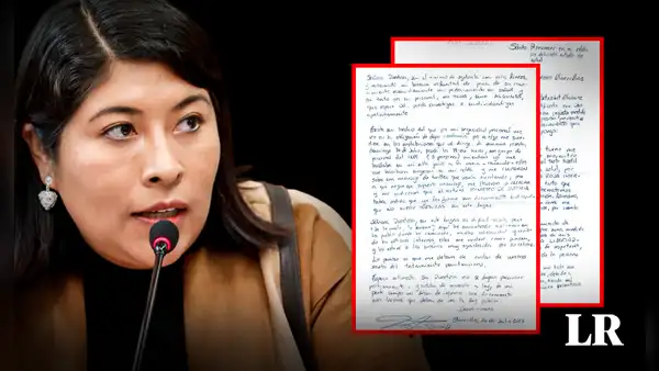 Betssy Chávez publica carta desde prisión y denuncia trato hostil por parte del INPE