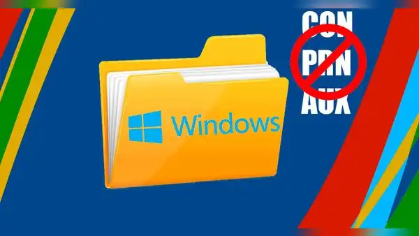 ¿Por qué es imposible crear una carpeta en Windows con el nombre CON, PRN o AUX?