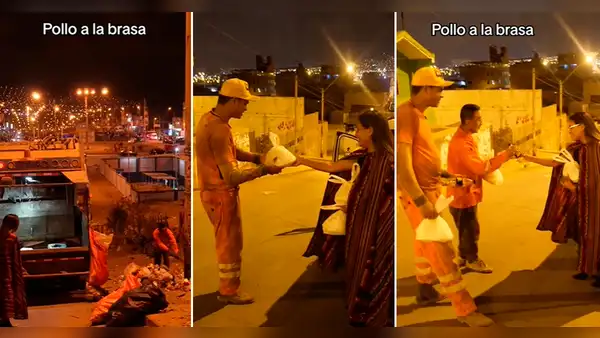 Peruana invita pollo a la brasa a recolectores de basura y se vuelve viral: “¡Qué lindo gesto!”
