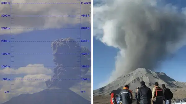 Alerta por el volcán Ubinas: reportan nueva explosión con cenizas que superaron los 2 km de altura