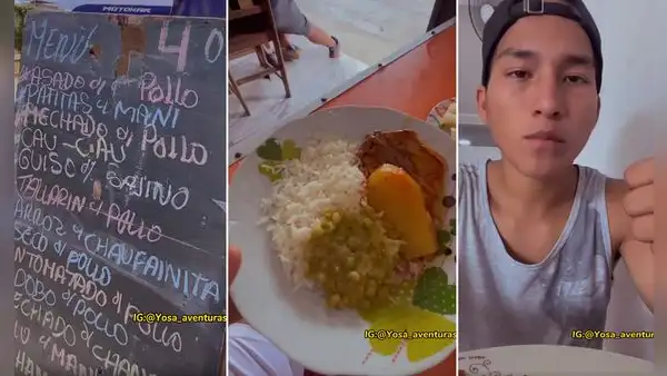 ¡A solo S/4! Joven revela que en Pucallpa está el menú más económico: “Buenísimo”