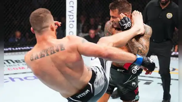 Justin Gaethje realizó espectacular nocaut para vencer a Dustin Poirier en UFC 291