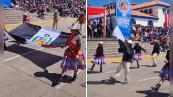 Ciudadanos desfilaron con banderas negras por Fiestas Patrias en Cusco: “Es la tristeza de nuestro país”