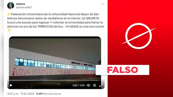La Federación Universitaria de San Marcos no se ha pronunciado contra las protestas; sus cuentas han sido hackeadas