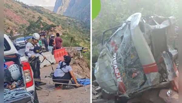 Fatal accidente en Amazonas: 5 muertos tras caída de miniván a abismo cuando iba a Bagua Grande
