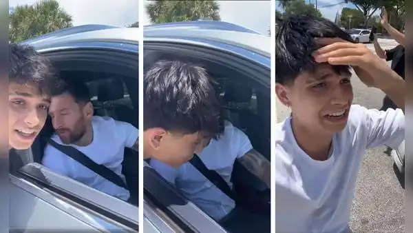 Lionel Messi le da un beso e hincha argentino queda al borde de las lágrimas: "'Leo', te amo"