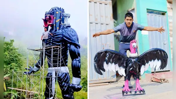 Yadiel Ruedas: fallece artista de Cusco que causó sensación con sus esculturas hechas de llantas