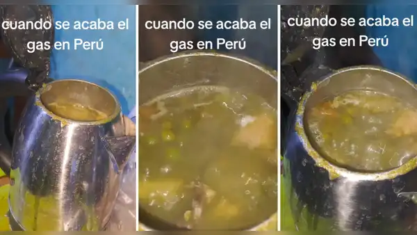 “Solo en Perú”: se le acaba el gas y se hace viral por hervir sus alimentos de peculiar manera