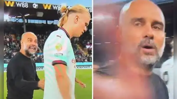 Guardiola golpeó cámara de TV: la agresión del DT del Manchester City tras recriminar a Haaland
