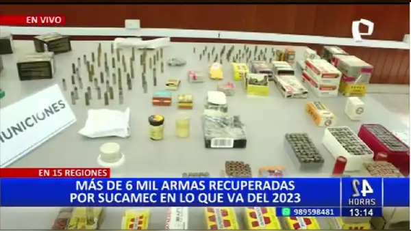 Sucamec recuperó más de 6.000 armas en lo que va del 2023: Lima y Callao tenían la mayor cantidad