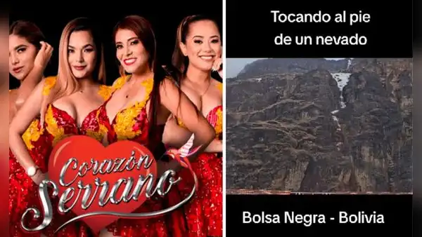 Corazón Serrano se presentó en un nevado de La Paz, Bolivia, a casi 5.000 m s. n. m.