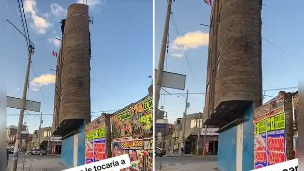 Joven capta edificio de 2 metros de fondo en Huancayo y sorprende en TikTok: “¡Es imposible!”