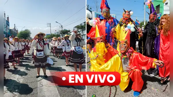 Entrada de ccapo en Arequipa EN VIVO: danzarines, cantantes de copla y carros alegóricos participan