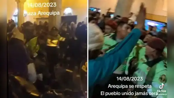 Policías y ciudadanos se enfrentaron en vísperas del aniversario de Arequipa: ¡Asesinos!