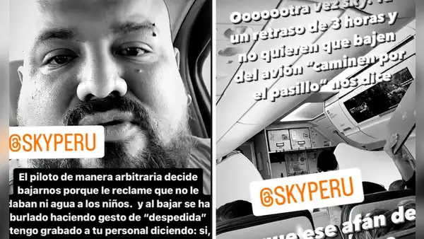 El Tobi denunció que policías lo bajaron de avión de Sky en Trujillo por reclamar retraso