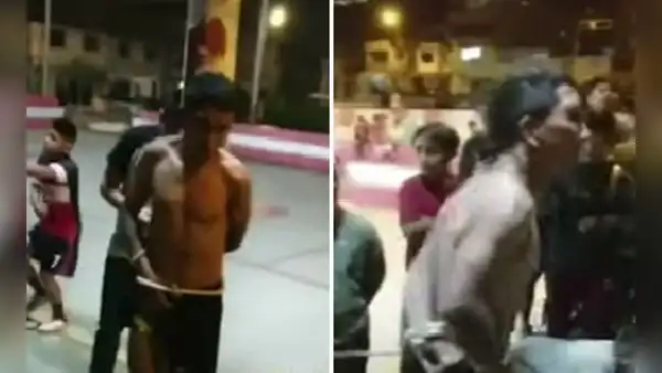 VES: atrapan a ladrón, lo amarran en un poste e intentan lincharlo tras robar taller