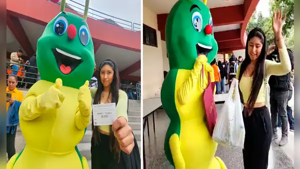 Sanmarquina es la primera en recibir el tradicional almuerzo y se hace viral: "El gusano legendario"