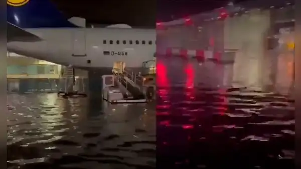 Alemania: aeropuerto de Frankfurt se inunda por fuertes tormentas