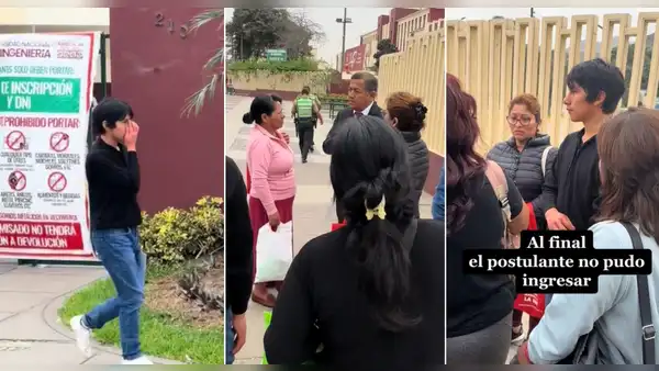 Joven llegó tarde al examen de la UNI y madres se solidarizan: "Viene de Junín y se equivocó de ruta"