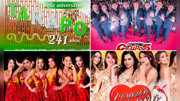 Aniversario de Tarapoto: Concursos, fiesta y conciertos del Grupo 5 con Corazón Serrano
