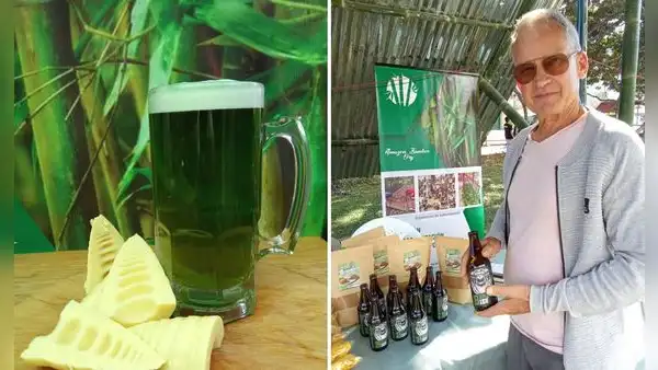 Cerveza hecha con bambú