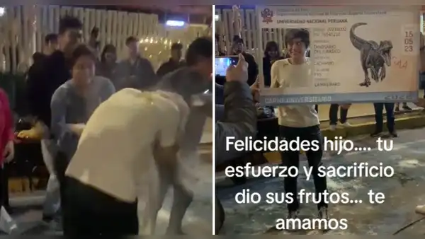 Joven ingresa a la UNI y su familia le hace particular celebración: “Todo sacrificio tiene un premio”