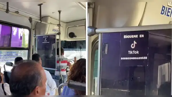 Chofer coloca un anuncio con su cuenta de TikTok en el carro y redes estallan: “Hay que seguirlo”