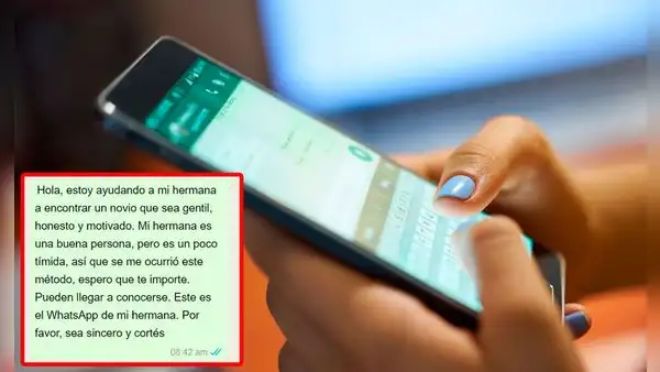 'Busco novio honesto para mi hermana', la nueva estafa que circula por WhatsApp y SMS