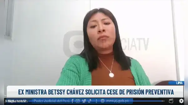 Betssy Chávez se quiebra durante audiencia de cese de prisión preventiva en su contra