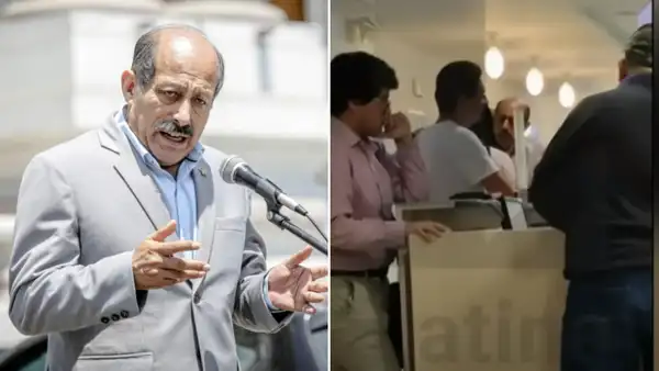 Congresista Héctor Valer protagonizó altercado con pacientes de una clínica en San Borja