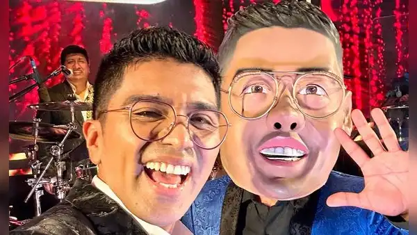 ¡Igualitos!: Christian Yaipén encontró a su 'doble' durante show de Grupo 5 en Tumbes