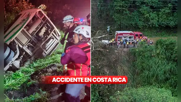 Bus con migrantes cae de un precipicio en Costa Rica: ¿qué se sabe sobre los venezolanos heridos?