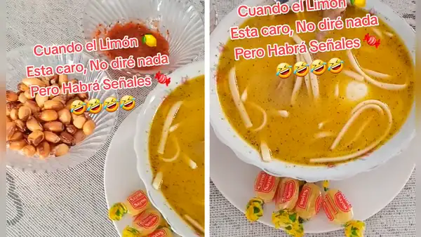 Chiclayano "usa" caramelos de limón en caldo de gallina por alto costo y redes estallan: "Sin pepas"