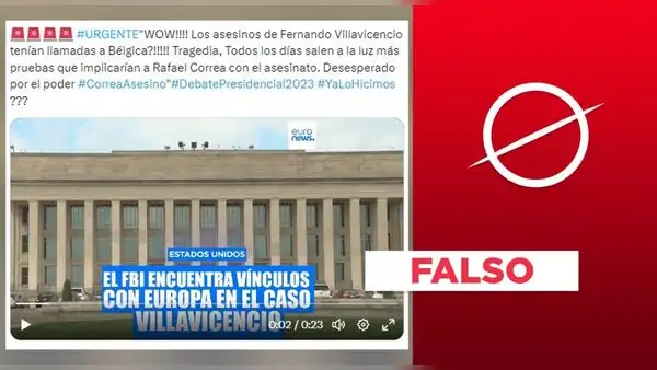 No hay reportes de que el FBI halló vínculos del asesinato de Fernando Villavicencio con Bélgica